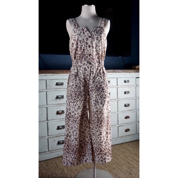 Anthropologie Pants - Anthropologie Piper Leopard Utility Jumpsuit New M